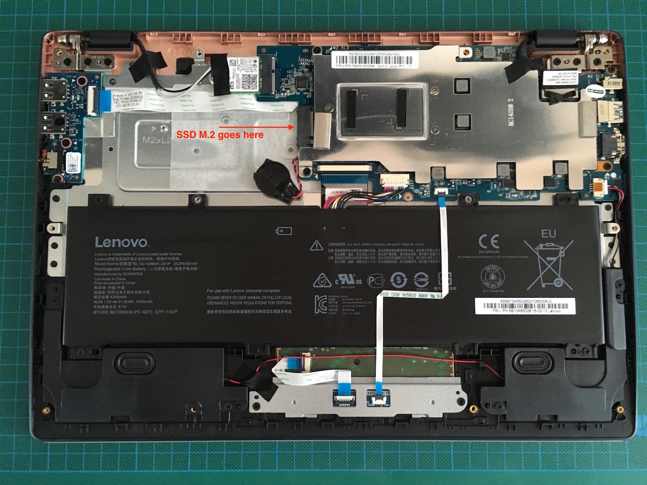 Direkte bid afslappet Easily increase disk space in a Lenovo Ideapad 100S 14" laptop with an M.2  SSD | Igor Kromin