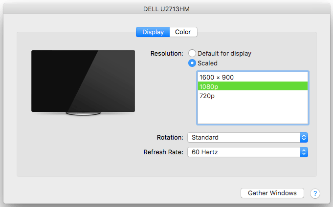 Dell u2713hm display mac software rotation download