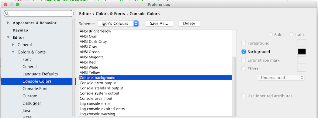 How to change IntelliJ IDEA Terminal background and colours | Igor Kromin