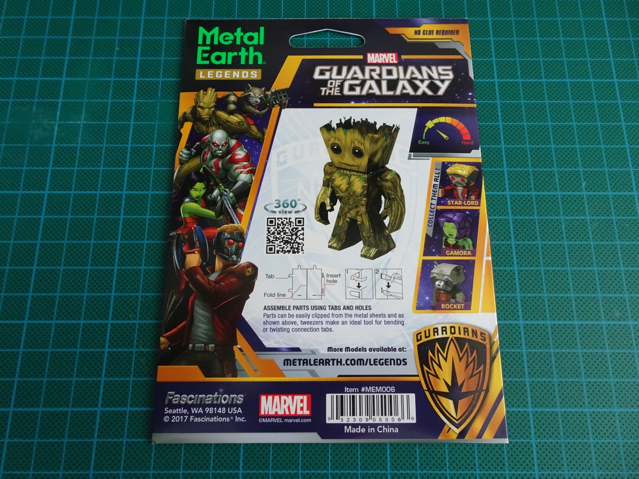Fascinations Metal Earth Marvel Guardians of The Galaxy Groot 3D Metal Model Kit 