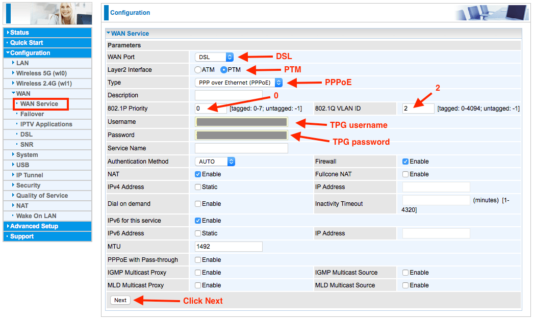 Модем PPPOE. Ethernet-over-DSL. Настройка роутера DSL-g225. Super Six от провайдера TPG. Enable status